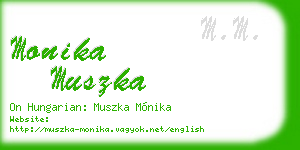 monika muszka business card